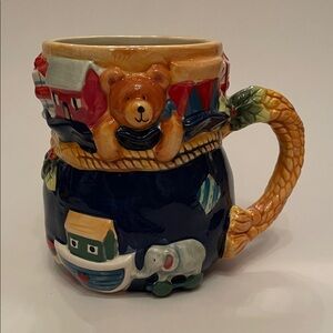 SUSAN WINGET Ceramic Toy Design Mug Unique Handle Cottagecore Collectable Kitsch